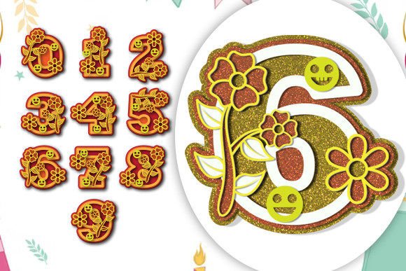 3D Number Laser Cut Design for Birthday Projects