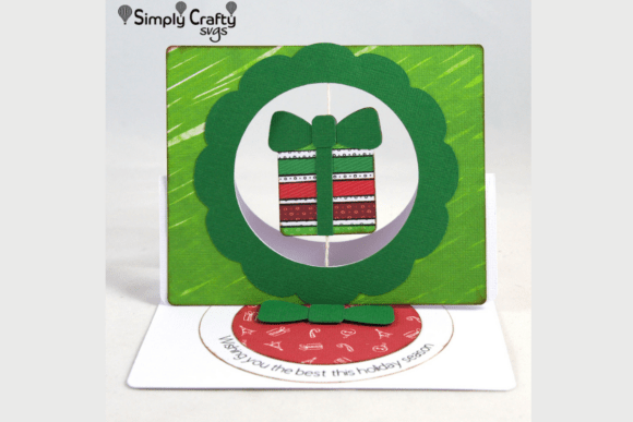 3D SVG Christmas Present Spinner Card