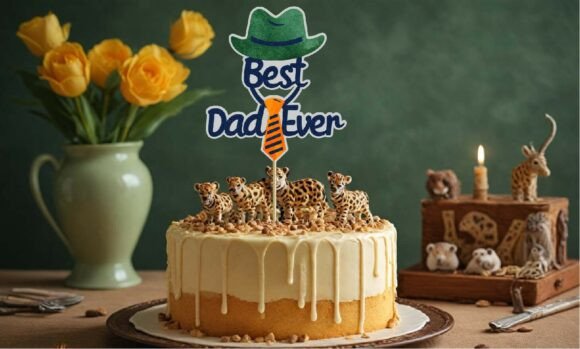 3D SVG the Best Dad Ever Cake Topper