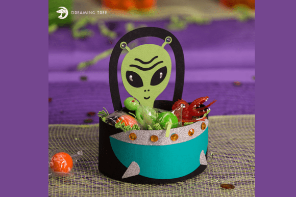 Alien Favor Basket 3D SVG: Out-of-This-World Design