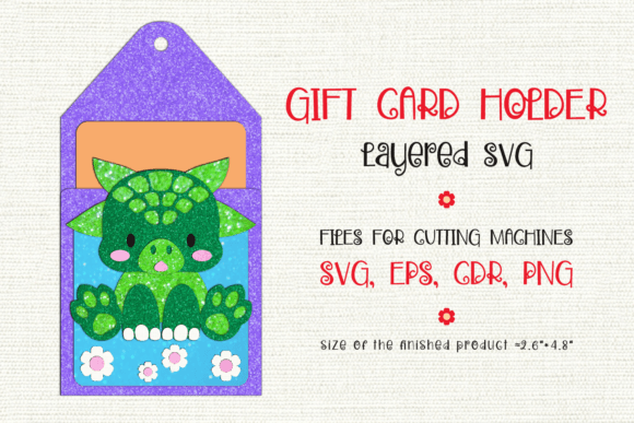 Ankylosaurus Birthday Gift Card Holder: 3D SVG Shapes