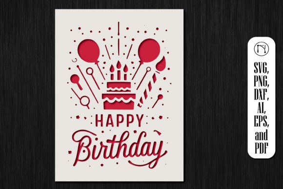Cricut Birthday Card Paper Cut SVG: Laser Cutting Elegance for Birthday Branding