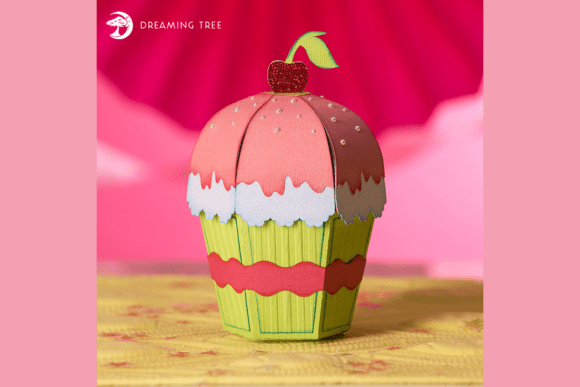 Cupcake Favor Box SVG: 3D SVG for Objects