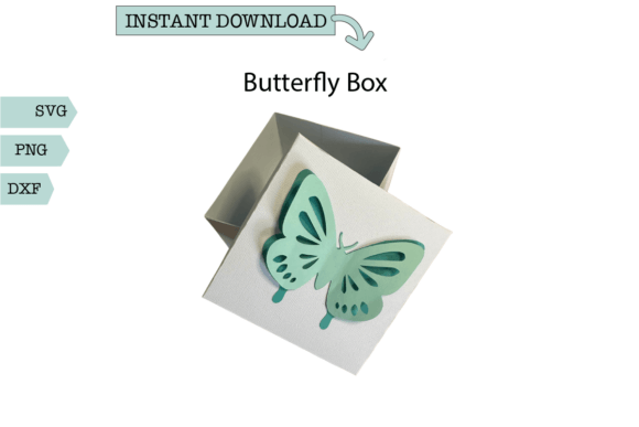 Gift Box- Butterfly: 3D SVG for Local Business Packaging & Branding