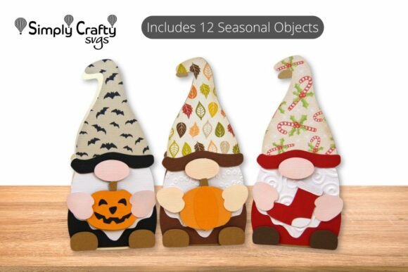 Gnome 3D SVG Box for Christmas Crafts