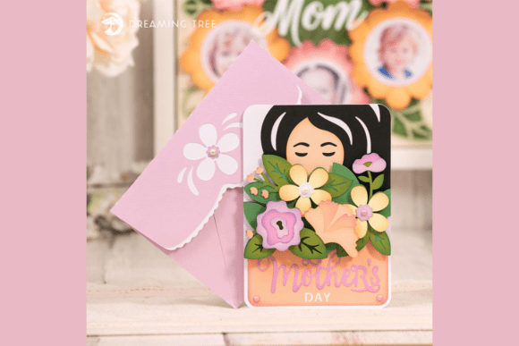 Mother’s Day Bouquet Card SVG: 3D SVG for Real Publishing