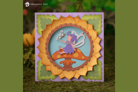 Mushroom Fairy Card SVG 3D Pop-Up