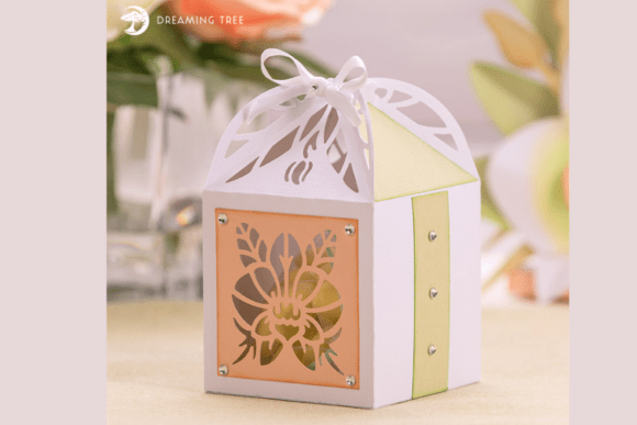 Orchid Favor Box SVG: 3D SVG for Objects