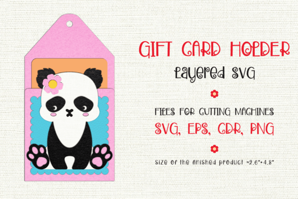 Panda Bear Birthday Gift Card Holder