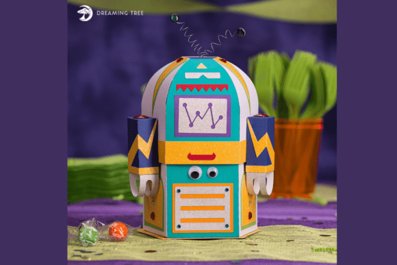 Robot Gift Box SVG