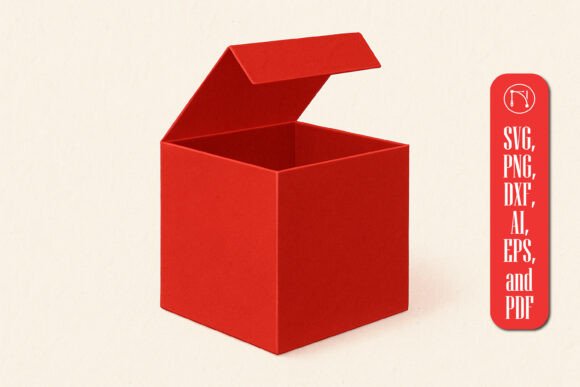Simple Paper Box SVG Cut File: 3D SVG Gift Boxes