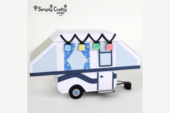 Tent Trailer Box SVG: 3D Father’s Day Design Asset